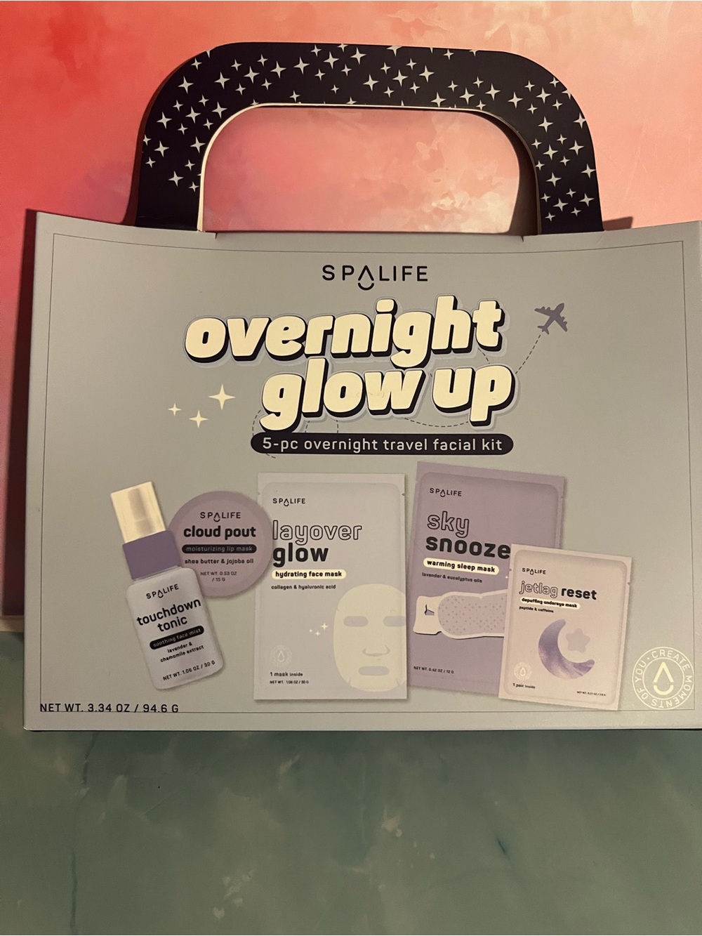 Spalife Overnight Glow Up Facial Kit - Lavender & Cream